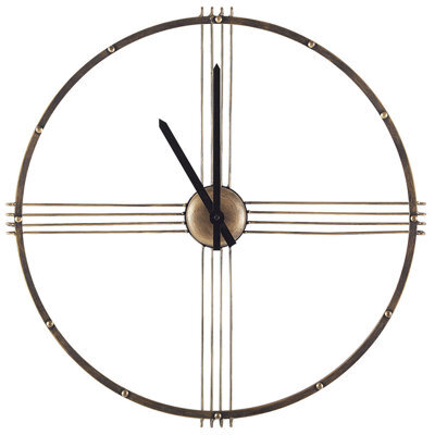 Beliani Wall Clock Ascona 64 Cm Metal Gold - image 1