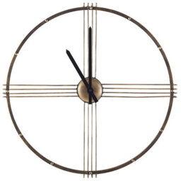 Beliani Wall Clock Ascona 64 Cm Metal Gold