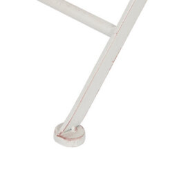 Wyld And Coco Verdant Home White Metal Bistro Chair - Foldable, Distressed Vintage Finish - thumbnail 9