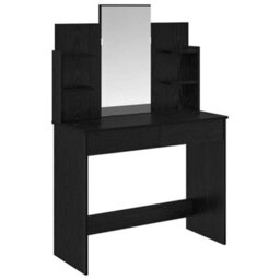 Walplus Dressing Table Black Oak 96 X 39 X 142 Cm Engineered Wood - thumbnail 2