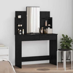 Walplus Dressing Table Black Oak 96 X 39 X 142 Cm Engineered Wood