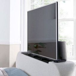 Nova Ottoman Media TV Bed in Natural Fabric - Single 3ft - thumbnail 3