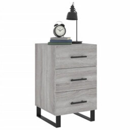 Berkfield Bedside Cabinet Grey Sonoma 40X40X66 Cm Engineered Wood - thumbnail 3