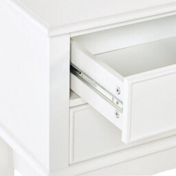 Wyld And Coco Luxehome White Mdf Console Table 91X35X75 Cm, 3 Drawers, Retro Design - thumbnail 7
