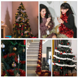 Neel Blue Luxury Christmas Tinsel - Purple - 1.8M - thumbnail 4