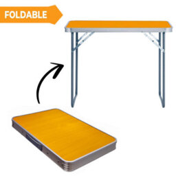 Crystals 2X Portable Mdf Wooden Top Folding Dining Table Garden Outdoor Picnic Camping - thumbnail 4