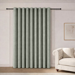 Oxford Homeware Eyelet Linen Curtain Sage Green Fully Lined 100% Blackout Thermal Insulated Curtain Single Panel (W)168Cmx(L)213Cm - thumbnail 7