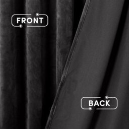 Ameha Black Curtains For Bedroom Insulated Thick Thermal Eyelet Ring Top Kitchen Blackout Curtain Pair With Tie Backs 46X54 - thumbnail 4