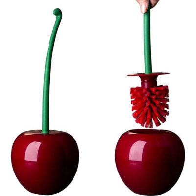 Toilet Brush And Holder Set Standing Wc Bathroom Cleaning Brush Cherry Shaped - image 1