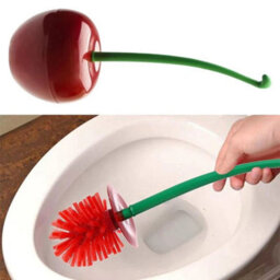 Toilet Brush And Holder Set Standing Wc Bathroom Cleaning Brush Cherry Shaped - thumbnail 5