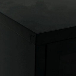 Berkfield Tv Cabinet Black 90X30X44 Cm Steel And Glass - thumbnail 8