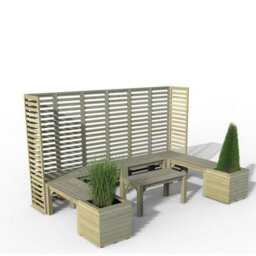Forest Garden Modular Wooden Garden Seating Set Number 4 - thumbnail 2