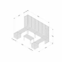 Forest Garden Modular Wooden Garden Seating Set Number 4 - thumbnail 5