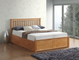 Bedmaster Malmo Oak Wooden Ottoman Bed And Memory Maestro Memory Foam Mattress Double - thumbnail 2
