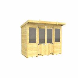 Buttercup Farm 8Ft X 4Ft Pent Summer House - Wood - L118 X W243 X H201 Cm - thumbnail 1