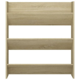Walplus Wall Shoe Cabinet Sonoma Oak 80X18X90 Cm Engineered Wood - thumbnail 4