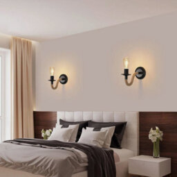 4Pcs Retro Vintage Wall Light Industrial Wooden Wall Lamp Indoor Sconce Bedroom - thumbnail 7