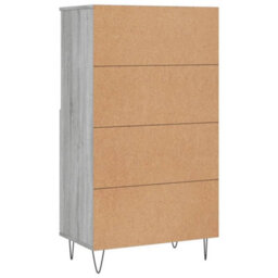 Berkfield Highboard Grey Sonoma 60X36X110 Cm Engineered Wood - thumbnail 8