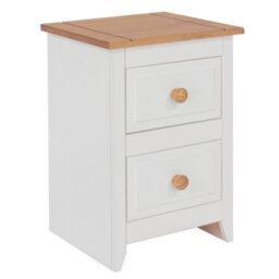 Core Products Capri White 2 Drawer Petite Bedside Cabinet, 53.2Cm X W36.0Cm X D32.0Cm - thumbnail 3