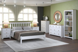 Core Products Capri White 2 Drawer Petite Bedside Cabinet, 53.2Cm X W36.0Cm X D32.0Cm - thumbnail 6
