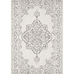 The Rugs Indoor Outdoor Rug Tilos Vintage Oriental Polypropylene Durable In Cream - thumbnail 1
