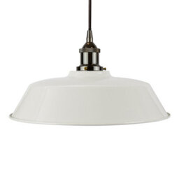 Pale Grey Chancery Painted Dome Pendant Light With Black Nickel Lamp Holder And Black Round Cable - Se Home - thumbnail 1