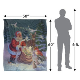 Jq Licensing Silky Gifts Christmas Supersoft Blanket Multicoloured (152Cm X 127Cm) - thumbnail 5