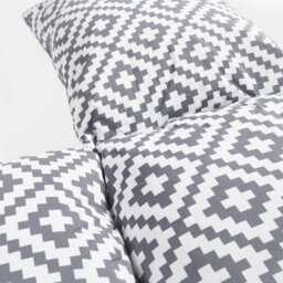 OHS Egg Chair Cushion Head Rest Pillow Outdoor Filled Grey Geo - thumbnail 3