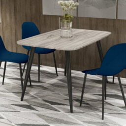 Core Products Grey Oak Effect Rectangular Dining Table 120Cm - Modern 4 - 6 Seater Spacious Kitchen Table - thumbnail 8