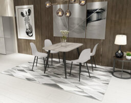 Core Products Grey Oak Effect Rectangular Dining Table 120Cm - Modern 4 - 6 Seater Spacious Kitchen Table - thumbnail 4