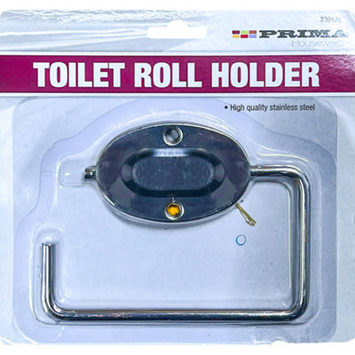 Set Of 6 Stainless Steel Toilet Roll Holder Wall Mounted Bathroom Tissue Paper Stand