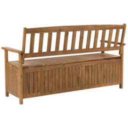 Beliani Garden Bench Sovana 160 Cm With Storage Acacia Wood Brown - thumbnail 7