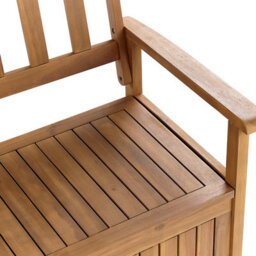 Beliani Garden Bench Sovana 160 Cm With Storage Acacia Wood Brown - thumbnail 8