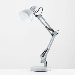 Valuelights Monda Retro Designer Style Adjustable Grey Metal Bedside Desk Table Lamp - thumbnail 4