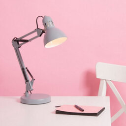 Valuelights Monda Retro Designer Style Adjustable Grey Metal Bedside Desk Table Lamp - thumbnail 5