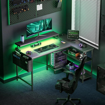 L Shaped Gaming Desk With Led Lights - image 1