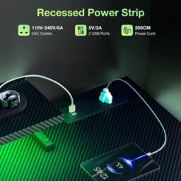 L Shaped Gaming Desk With Led Lights - thumbnail 3