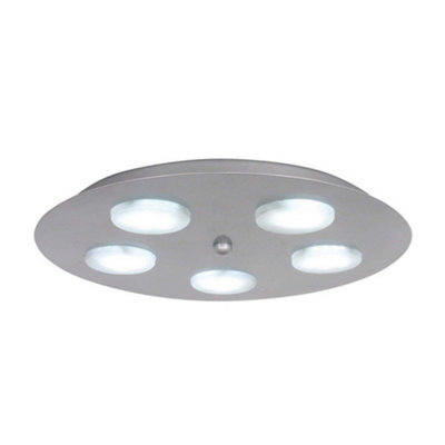 Luminosa Lighting Luminosa Kyoto 5 Light Flush Ceiling Light Aluminum