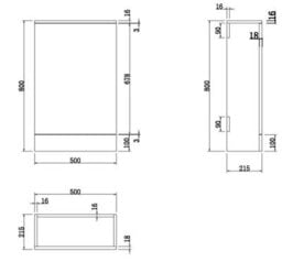 Affine Bathroom Vanity Unit Basin Sink Toilet Wc 600mm Furniture Storage Modern Grey - thumbnail 7