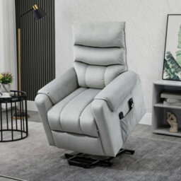 Homcom Power Lift Chair, Rise And Recliner Chair With Remote Control, Grey