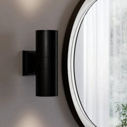 Sensio Ember Bathroom Wall Light Se621980 - Black Matt, Dual Projection, Frosted Glass, Ip44, 2 X Gu10 (Bulbs Not Included) - thumbnail 3