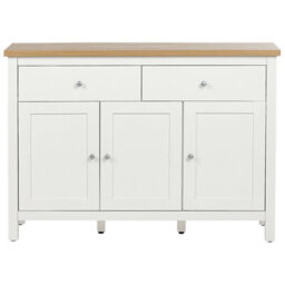 Beliani 3 Door Sideboard Atoca Off-White - thumbnail 6
