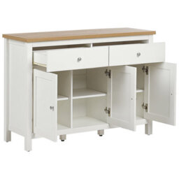Beliani 3 Door Sideboard Atoca Off-White - thumbnail 5