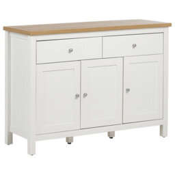 Beliani 3 Door Sideboard Atoca Off-White - thumbnail 1