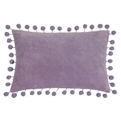 Furn. Dora Velvet Pom-Pom Cushion Cover - image 1