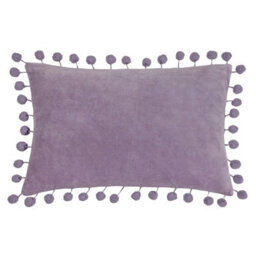Furn. Dora Velvet Pom-Pom Cushion Cover - thumbnail 1