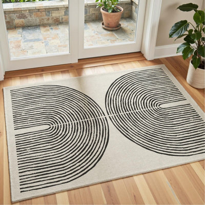 Decoranddecor Rug, Washable Rugs, Bedroom Kitchen Rugs, 80X150Cm, Non-Slip, Pet Friendly, Low Pile, Modern Rug - Brayen - image 1