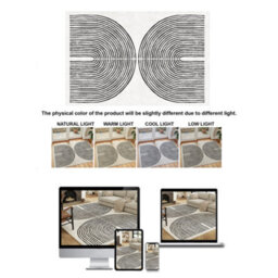Decoranddecor Rug, Washable Rugs, Bedroom Kitchen Rugs, 80X150Cm, Non-Slip, Pet Friendly, Low Pile, Modern Rug - Brayen - thumbnail 9