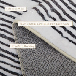 Decoranddecor Rug, Washable Rugs, Bedroom Kitchen Rugs, 80X150Cm, Non-Slip, Pet Friendly, Low Pile, Modern Rug - Brayen - thumbnail 2