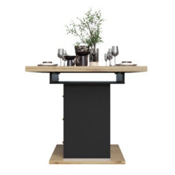 Abrihome Extendable Wooden Dining Table 110 To 140 X 80 X 75 Cm, Seats 6 Persons With Extendable Top, Wood Grain Finish For Kitchen - thumbnail 8
